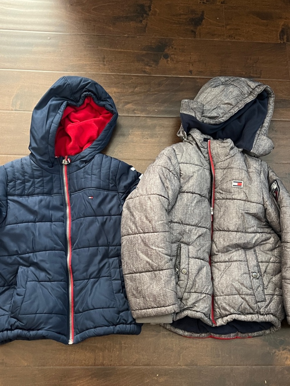 Tommy Hilfiger Navy & Gray Kids Quilted Puffer Jackets